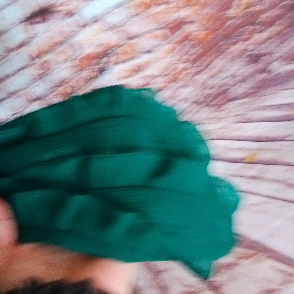 Worthington Emerald Green Semi Sheer Keyhole Blouse - Picture 8 of 12